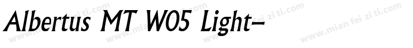 Albertus MT W05 Light字体转换